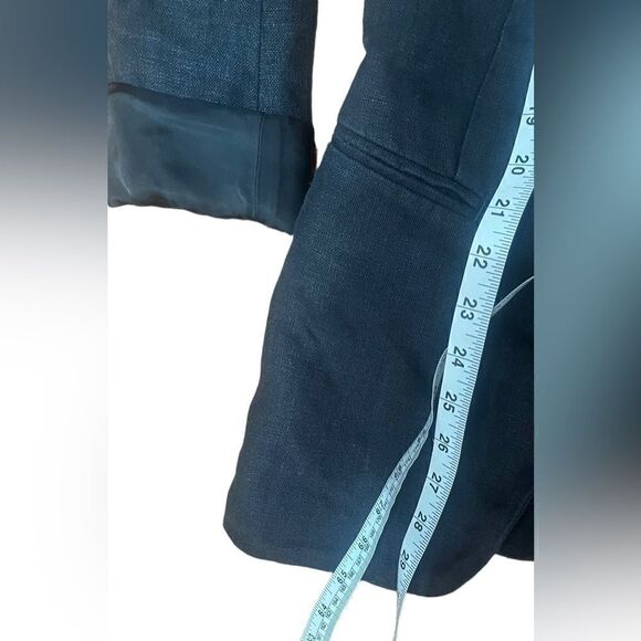 AYR BLACK OPEN FRONT 100% LINEN BLAZER SIZE 8 or 10 - Picture 9 of 10